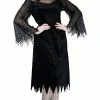 Vamp Robe With Mesh Sleeves Plus Adult Costume
