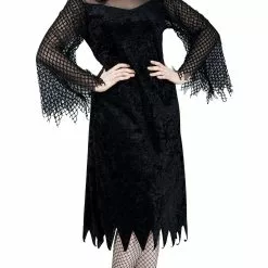 Vamp Robe With Mesh Sleeves Plus Adult Costume