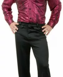 Disco Shirt - Liquid Red & Black Adult Costume