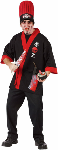 Psycho Sushi Chef Adult Costume 1 Psycho Sushi Chef Adult Costume
